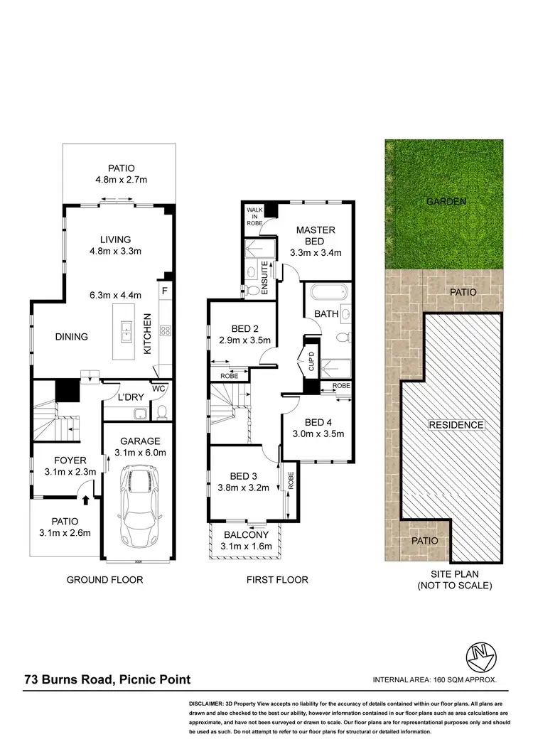 Floorplan of Homely semi-detached listing, 73 Burns Road, Picnic Point NSW 2213