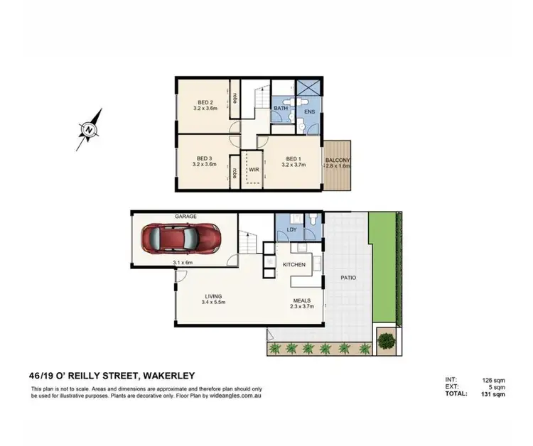 Floorplan of Homely townhouse listing, 46/19 O'Reilly Street, Wakerley QLD 4154