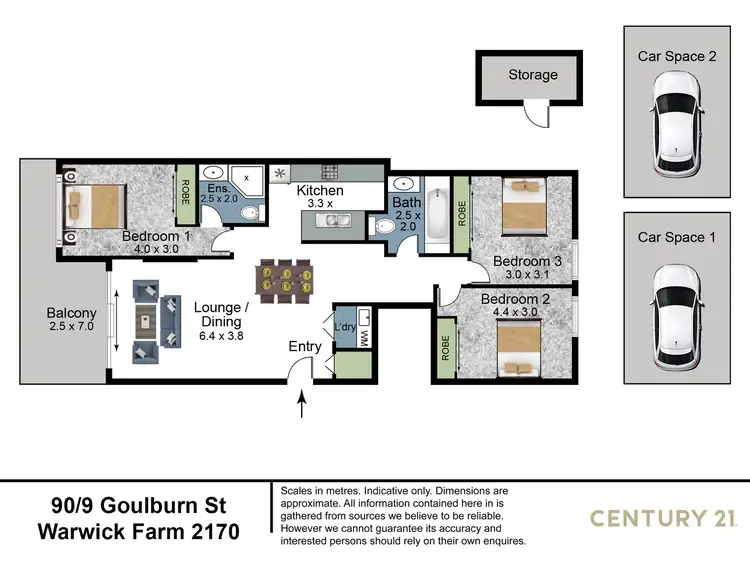 Floorplan of Homely apartment listing, 90/9 Goulburn Street, Warwick Farm NSW 2170