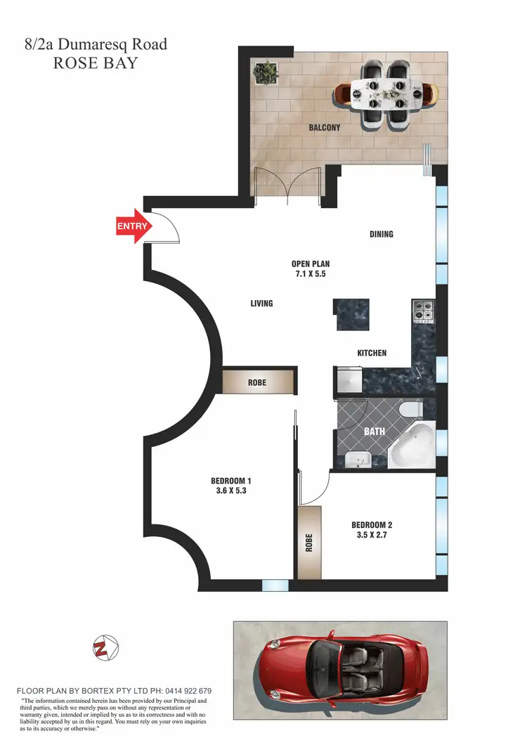 Floorplan of Homely apartment listing, 8/2a Dumaresq Road, Rose Bay NSW 2029