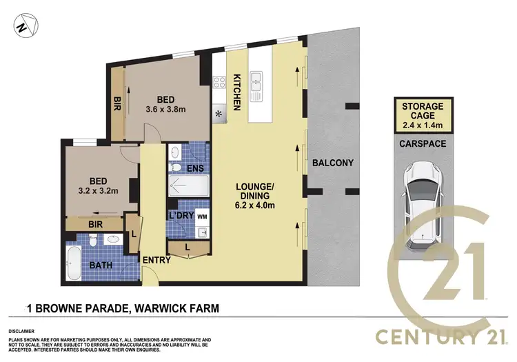 Floorplan of Homely apartment listing, 9/1 Browne Parade, Warwick Farm NSW 2170
