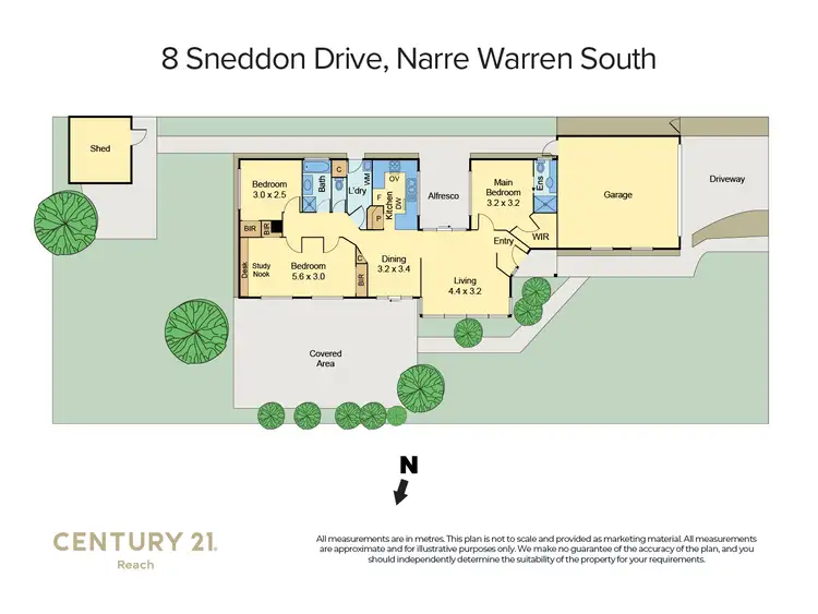 Floorplan of Homely house listing, 8 Sneddon Drive, Narre Warren South VIC 3805