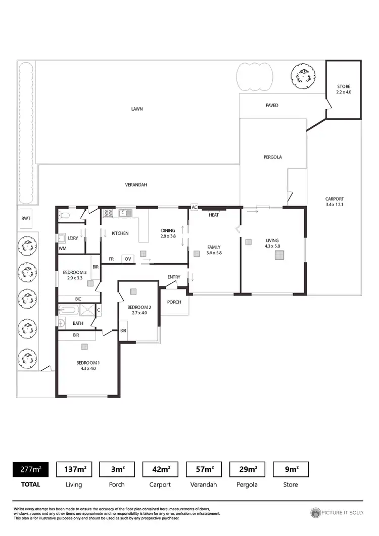 Floorplan of Homely house listing, 3 Nickels Avenue, Park Holme SA 5043