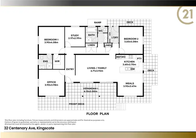 Floorplan of Homely house listing, 32 Centenary Avenue, Kingscote SA 5223