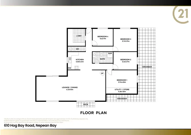 Floorplan of Homely house listing, 610 Hog Bay Road, Nepean Bay SA 5223
