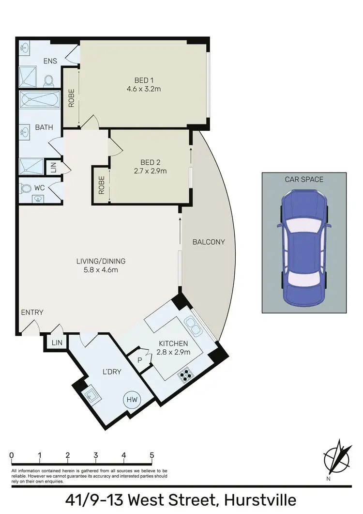 Floorplan of Homely apartment listing, 41/9-13 West Street, Hurstville NSW 2220