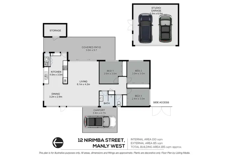 Floorplan of Homely house listing, 12 Nirimba Street, Manly West QLD 4179