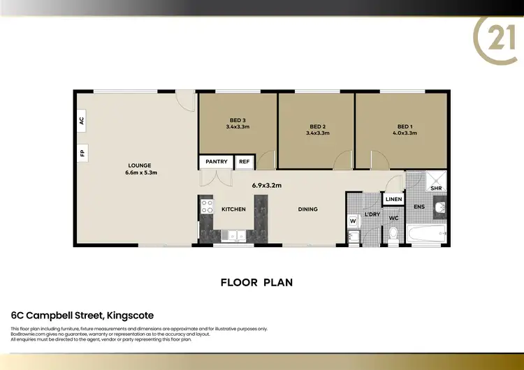 Floorplan of Homely house listing, 6C Campbell Street, Kingscote SA 5223