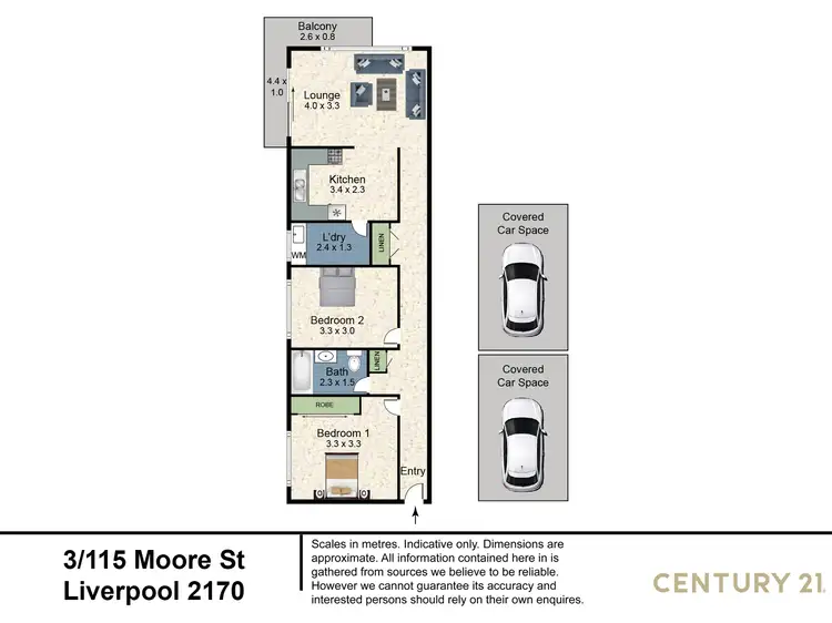 Floorplan of Homely unit listing, 3/115 Moore Street, Liverpool NSW 2170