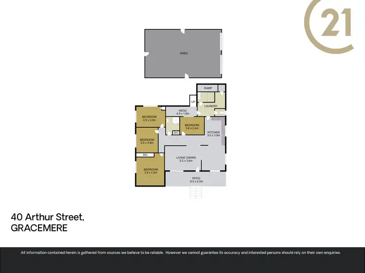 Floorplan of Homely rural property listing, 40 Arthur St, Gracemere QLD 4702