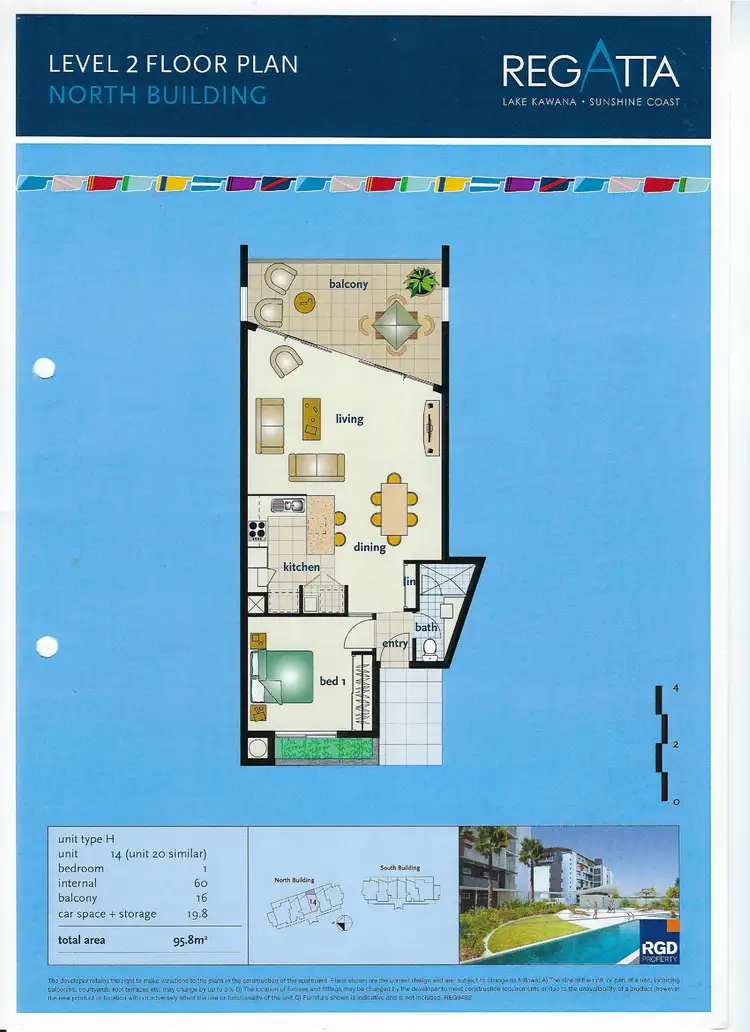 Floorplan of Homely unit listing, 14/11 Innovation Parkway, Birtinya QLD 4575
