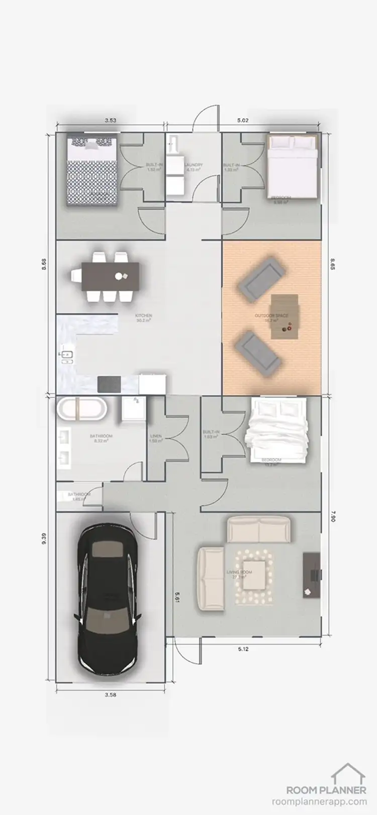 Floorplan of Homely semi-detached listing, 1/40 BUDGEREE, Tea Gardens NSW 2324