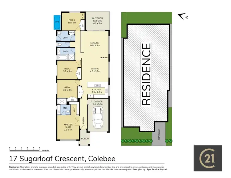 Floorplan of Homely house listing, 17 Sugarloaf Crescent, Colebee NSW 2761