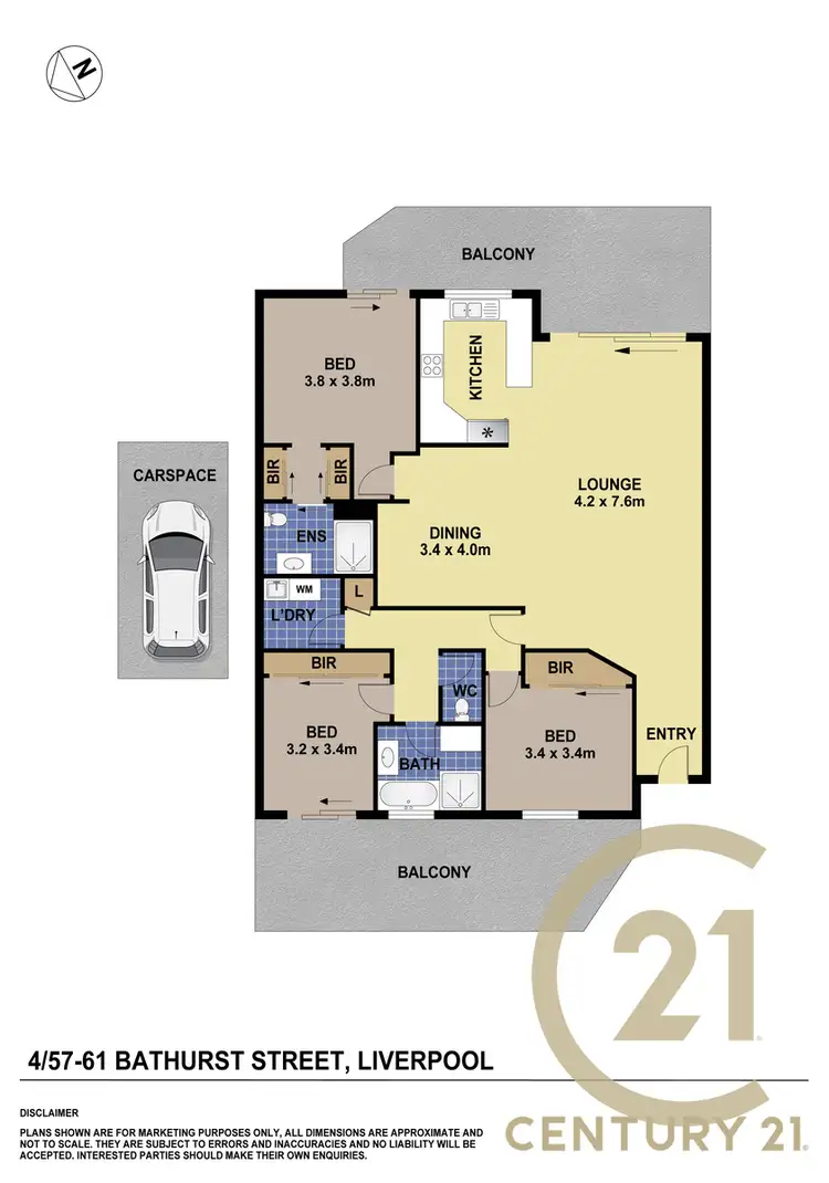 Floorplan of Homely apartment listing, 4/57-61 Bathurst Street, Liverpool NSW 2170