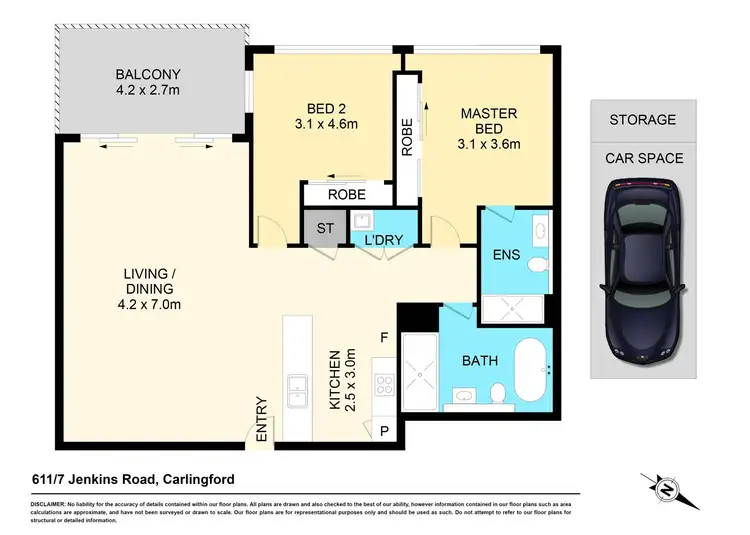 Floorplan of Homely apartment listing, 611/7 Jenkins Road, Carlingford NSW 2118