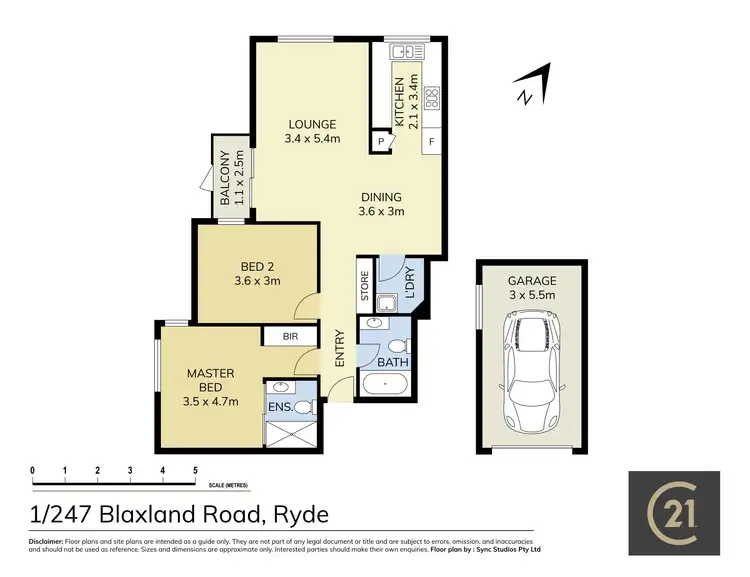 Floorplan of Homely apartment listing, 1/247-251 Blaxland Road, Ryde NSW 2112
