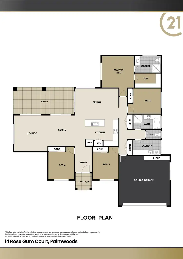 Floorplan of Homely house listing, 14 Rose Gum Court, Palmwoods QLD 4555