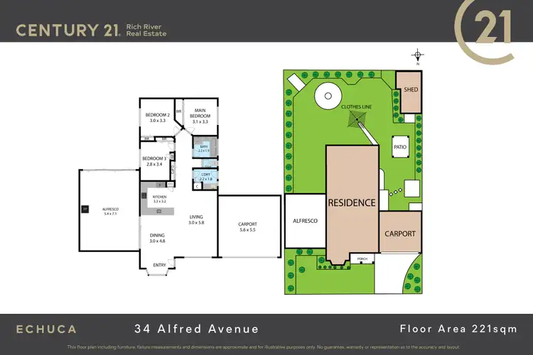 Floorplan of Homely house listing, 34 Alfred Avenue, Echuca VIC 3564