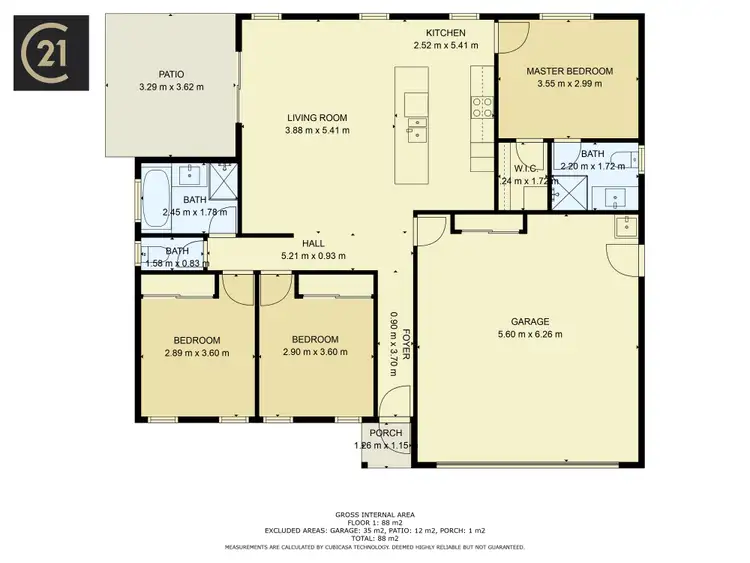Floorplan of Homely semi-detached listing, 1/64 Ridgeview Drive, Gympie QLD 4570