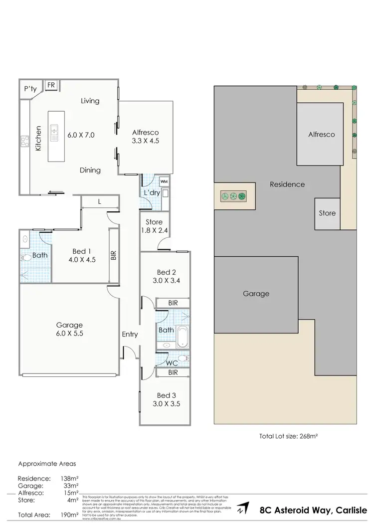 Floorplan of Homely house listing, 8C Asteroid Way, Carlisle WA 6101