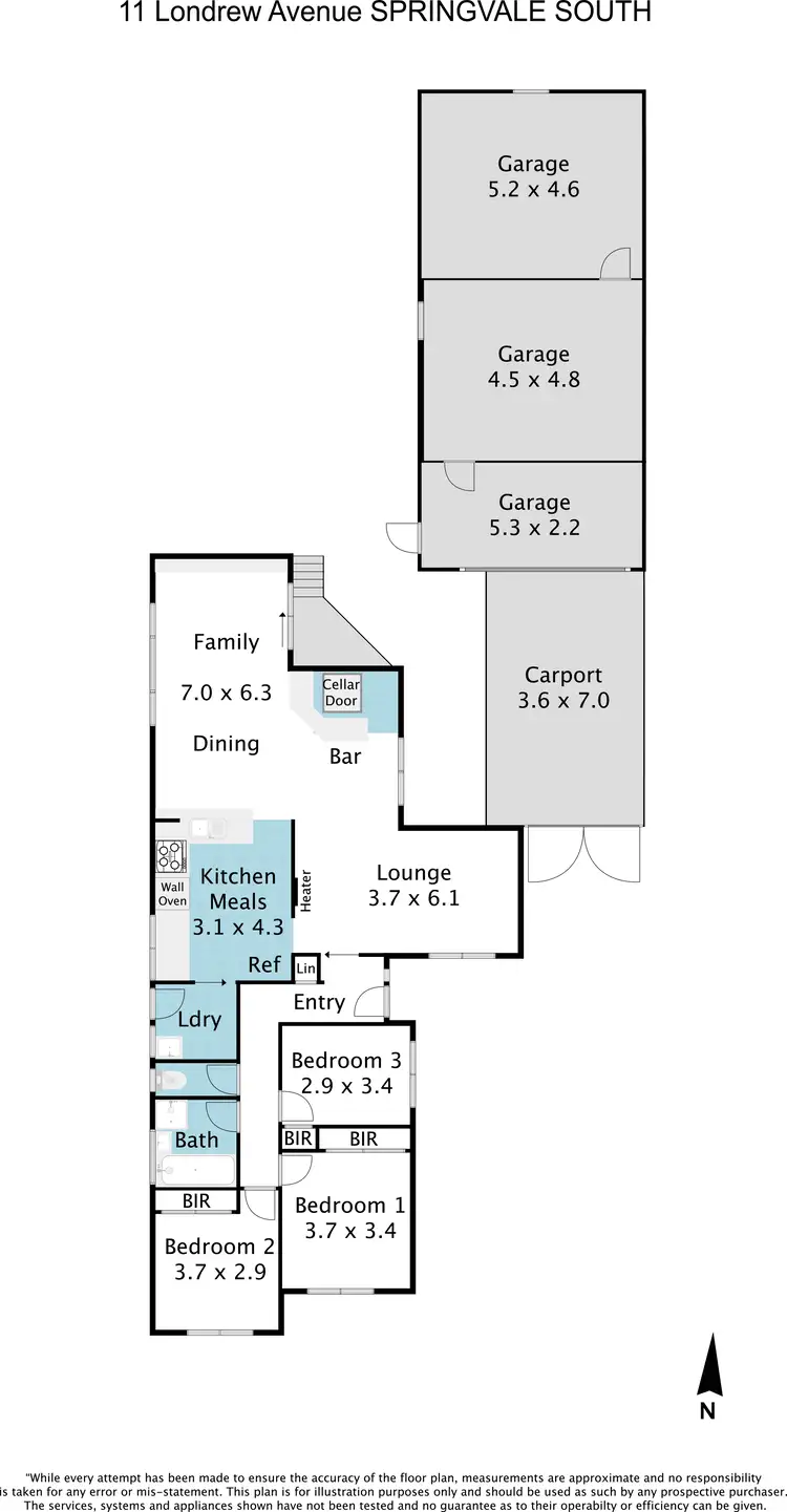 Floorplan of Homely house listing, 11 Londrew Avenue, Springvale South VIC 3172