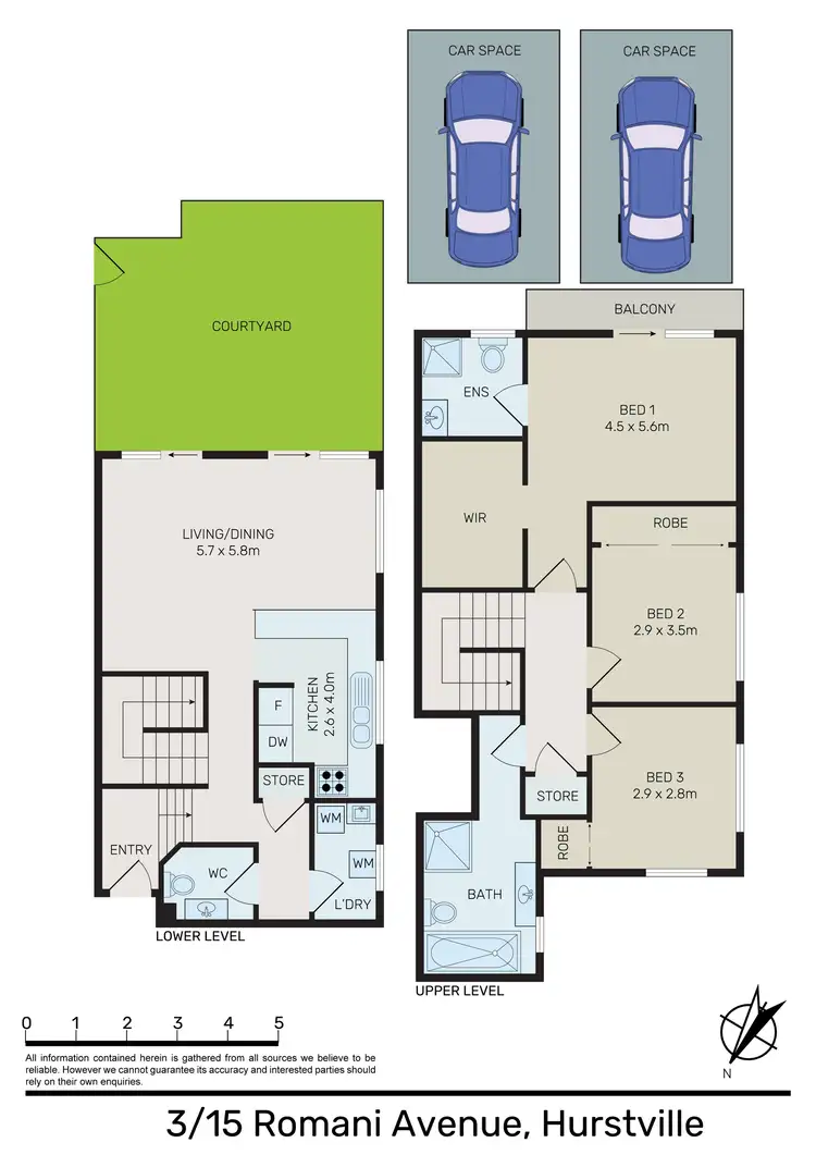 Floorplan of Homely townhouse listing, 3/15 Romani Ave, Hurstville NSW 2220