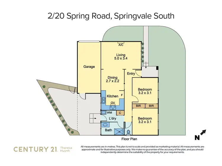 Floorplan of Homely unit listing, 2/20 Spring Road, Springvale South VIC 3172