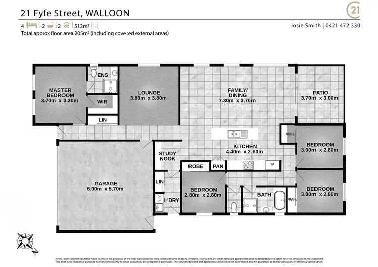 Floorplan of Homely house listing, 21 Fyfe Street, Walloon QLD 4306