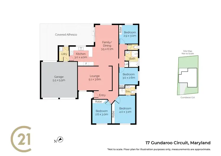 Floorplan of Homely house listing, 17 Gundaroo Circuit, Maryland NSW 2287