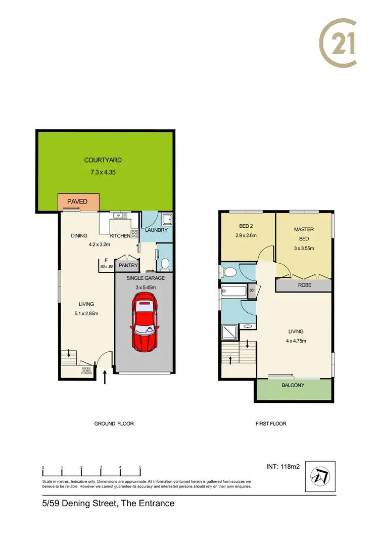 Floorplan of Homely townhouse listing, 5/59 Dening Street, The Entrance NSW 2261