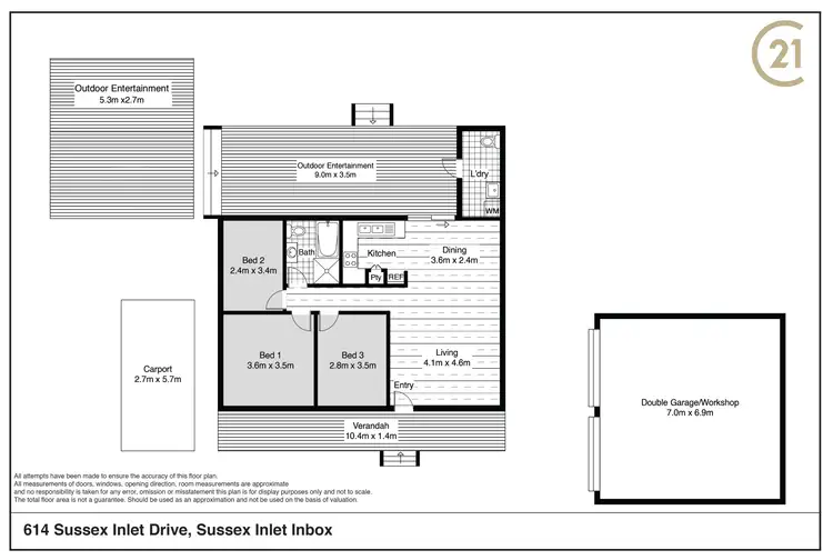 Floorplan of Homely rural property listing, 614 Sussex Inlet Road, Sussex Inlet NSW 2540