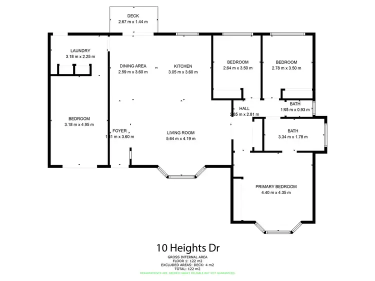 Floorplan of Homely house listing, 10 Heights Drive, Gympie QLD 4570