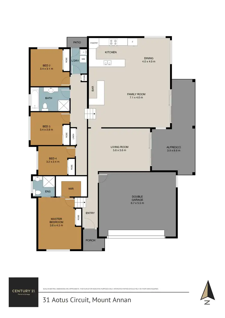Floorplan of Homely house listing, 31 Aotus Circuit, Mount Annan NSW 2567