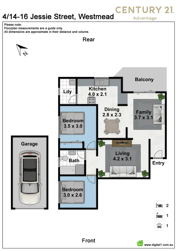 Floorplan of Homely unit listing, 4/14-16 Jessie Street, Westmead NSW 2145