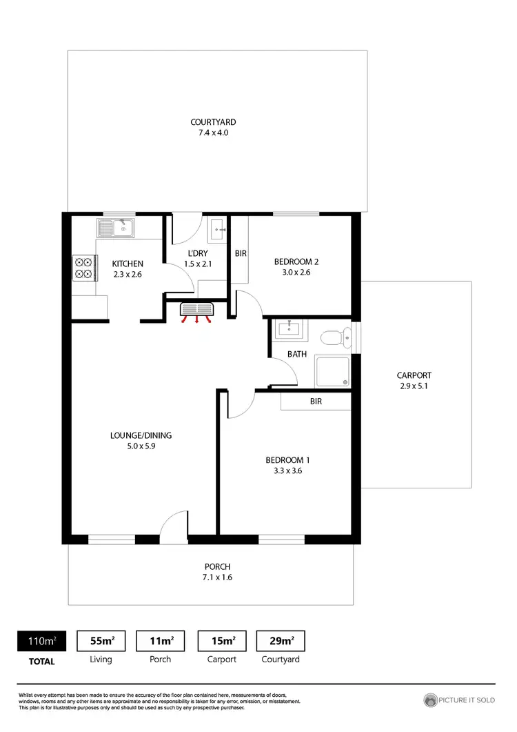 Floorplan of Homely unit listing, 8/76 Gawler Street, Mount Barker SA 5251