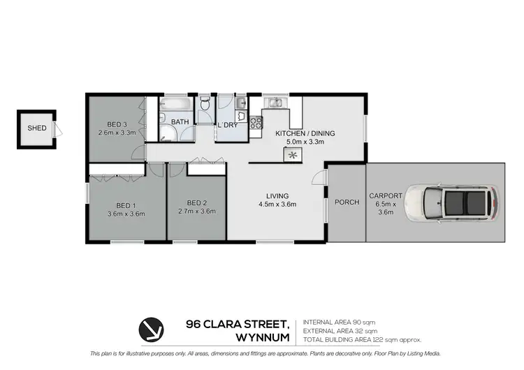 Floorplan of Homely house listing, 96 Clara Street, Wynnum QLD 4178