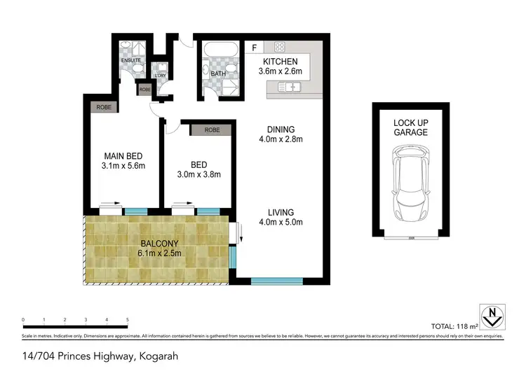 Floorplan of Homely unit listing, 14/704 - 708 Princes Highway, Kogarah NSW 2217