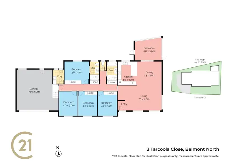 Floorplan of Homely house listing, 3 Tarcoola Close, Belmont North NSW 2280
