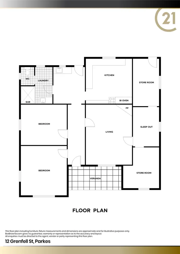 Floorplan of Homely house listing, 12 Grenfell Street, Parkes NSW 2870