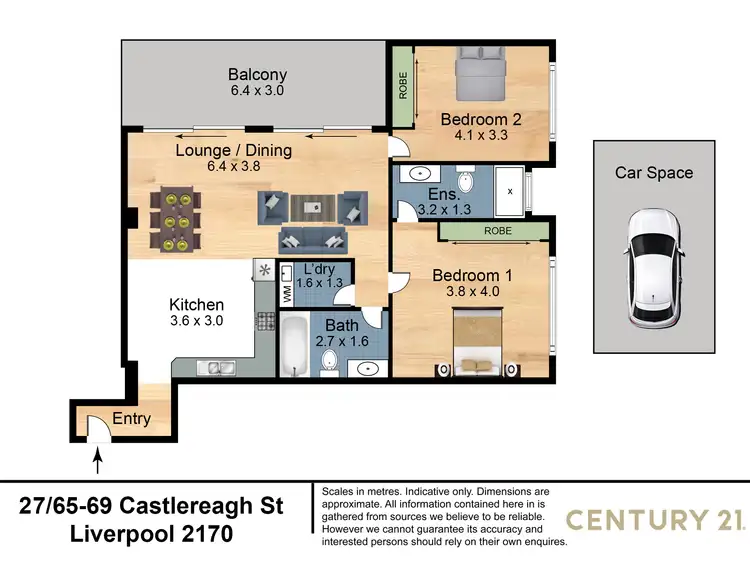 Floorplan of Homely unit listing, 27/65-69 Castlereagh Street, Liverpool NSW 2170