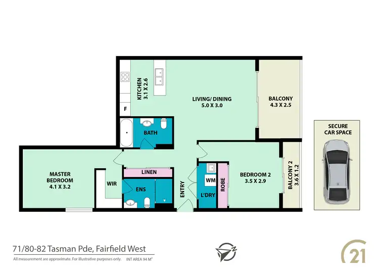 Floorplan of Homely unit listing, 71/80-82 Tasman Parade, Fairfield West NSW 2165