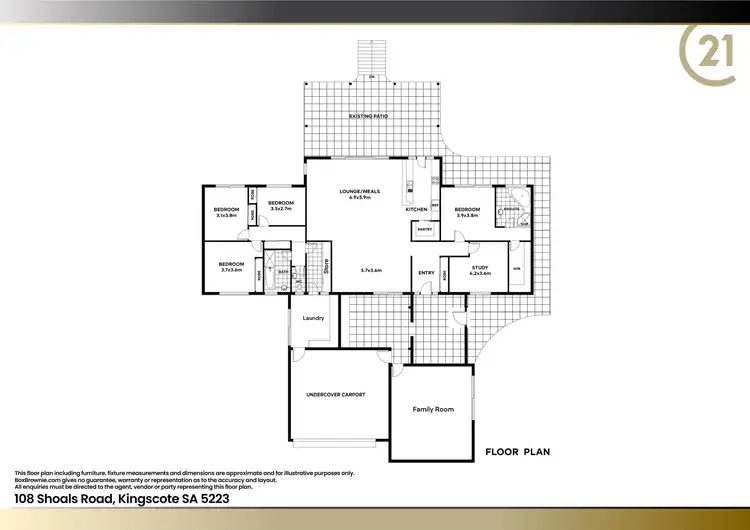 Floorplan of Homely house listing, 108 Shoals Road, Kingscote SA 5223