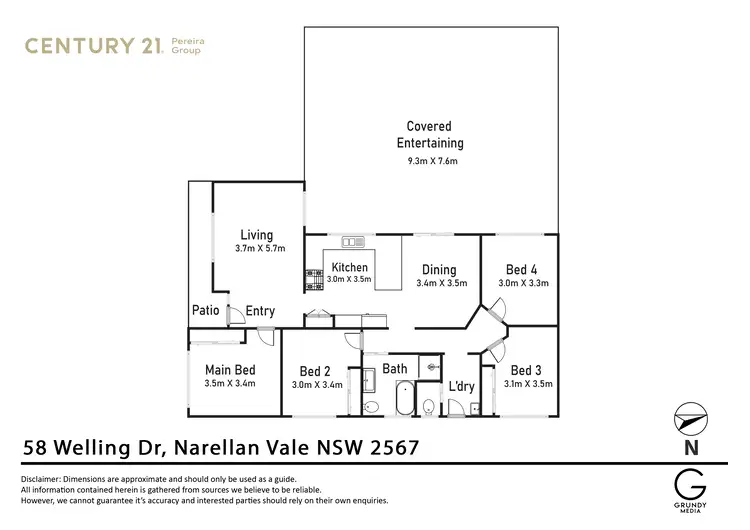 Floorplan of Homely house listing, 58 Welling Drive, Narellan Vale NSW 2567