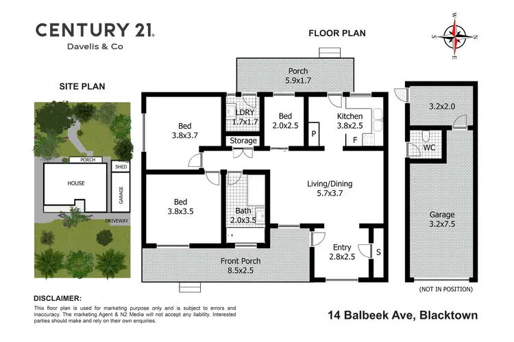 Floorplan of Homely house listing, 14 Balbeek Avenue, Blacktown NSW 2148