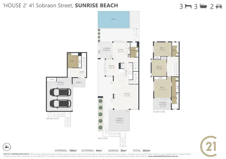 Floorplan of Homely semi-detached listing, House 2 41 Sobraon Street, Sunrise Beach QLD 4567
