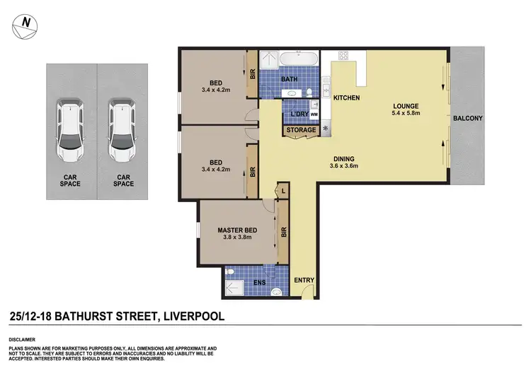 Floorplan of Homely apartment listing, 25/12-18 Bathurst Street, Liverpool NSW 2170