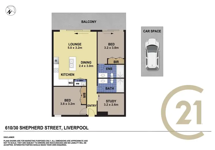 Floorplan of Homely apartment listing, 610/30 Shepherd Street, Liverpool NSW 2170