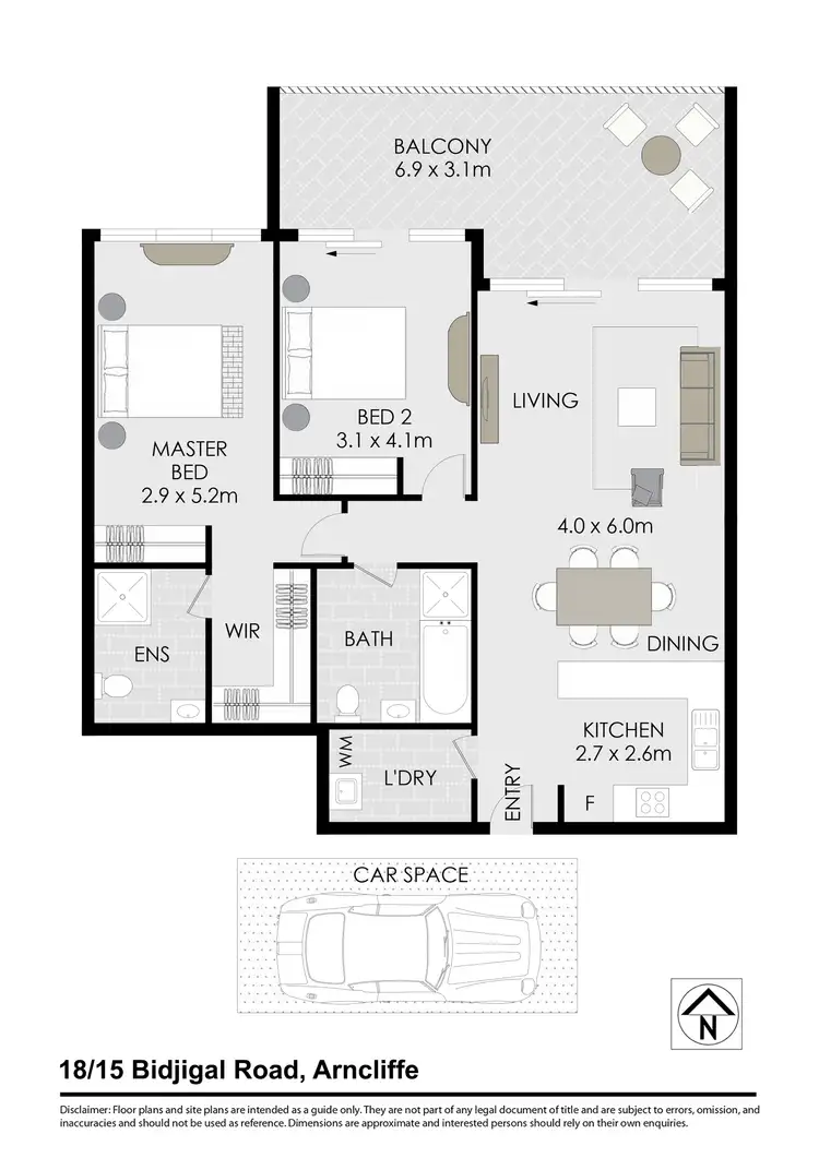 Floorplan of Homely apartment listing, 18/15 Bidjigal Road, Arncliffe NSW 2205