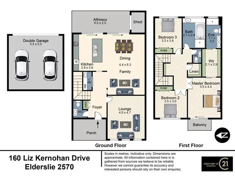 Floorplan of Homely house listing, 160 Liz Kernohan Drive, Elderslie NSW 2570