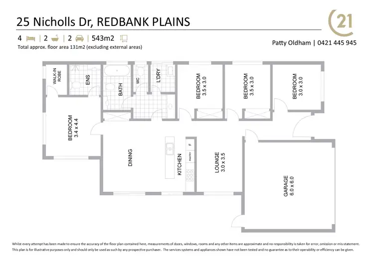 Floorplan of Homely house listing, 25 Nicholls Drive, Redbank Plains QLD 4301